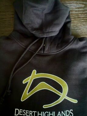 Desert Highlands Private Course Black Zip-Up Sweater with Green Logo